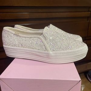 kate spade + Keds glitter elevated sneakers